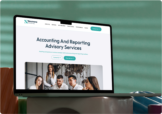 Accounting Services consulting firm Website UI UX design
