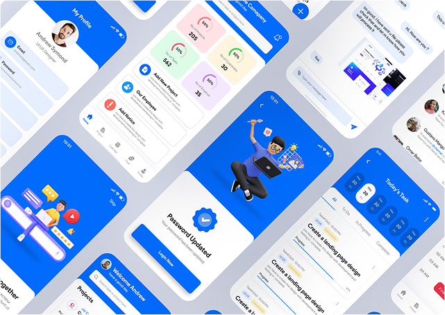 Task Management Mobile App UI UX design from scratch