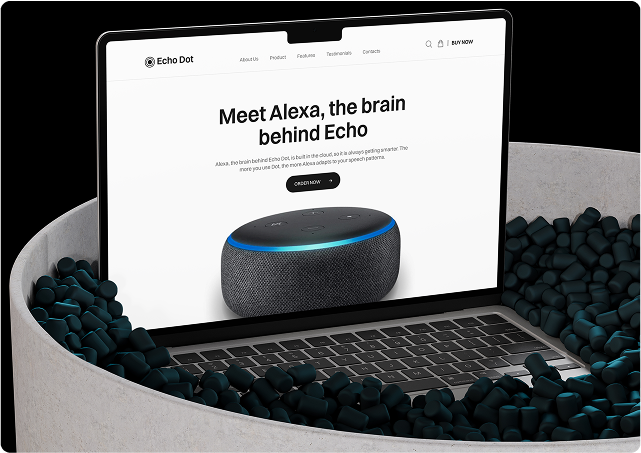 Alexa Echo Speaker’s Landing Page UI UX Design