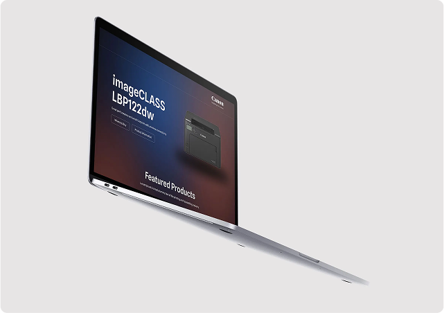 Canon Printer landing page uI UX design to generate leads